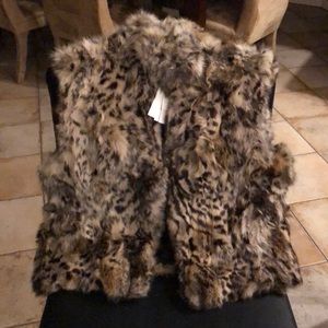 Brand New Adrienne Landau leopard vest!